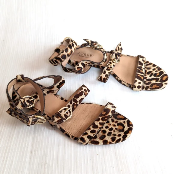 Strappy Sandals Cheetah Print Gladiator Sandals Crew Shoes J Crew
